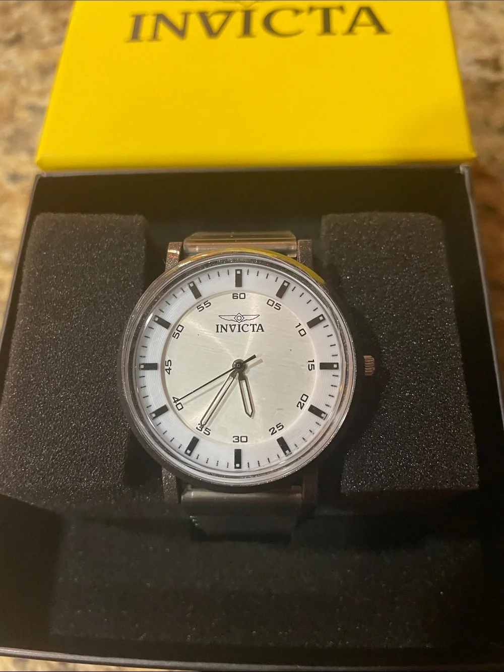 Invicta Angel Watch with White Dial and Transparent Strap